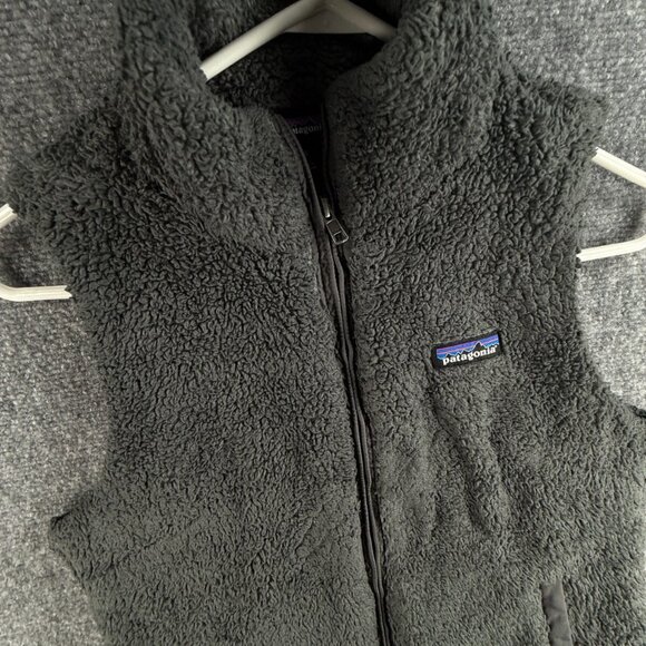 Patagonia Fleece Vest Gray Women Small Full Zip Lined Pockets Chest Los Gatos - Picture 7 of 15